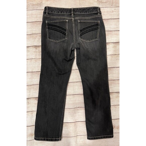 White House Black Market Jeans Women's Size 8 Slim Crop Dark Wash Capri Denim - Picture 3 of 7